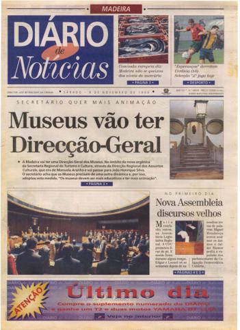 Edição do dia 9 Novembro 1996 da pubicação Diário de Notícias