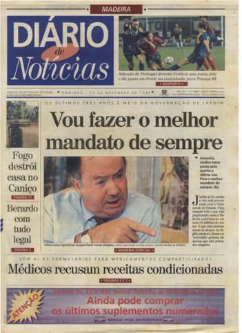 Edição do dia 10 Novembro 1996 da pubicação Diário de Notícias