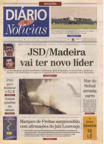Edição do dia 13 Novembro 1996 da pubicação Diário de Notícias