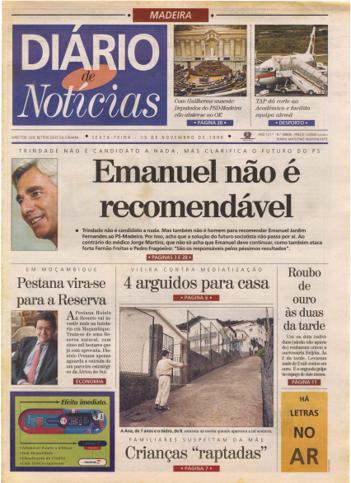 Edição do dia 15 Novembro 1996 da pubicação Diário de Notícias