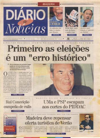 Edição do dia 17 Novembro 1996 da pubicação Diário de Notícias