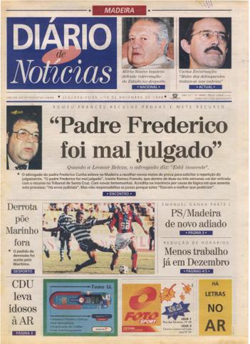 Edição do dia 18 Novembro 1996 da pubicação Diário de Notícias