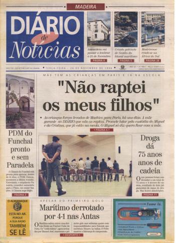 Edição do dia 26 Novembro 1996 da pubicação Diário de Notícias