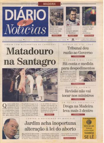 Edição do dia 27 Novembro 1996 da pubicação Diário de Notícias