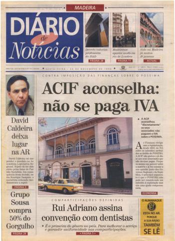 Edição do dia 29 Novembro 1996 da pubicação Diário de Notícias