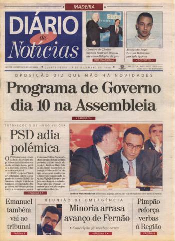 Edição do dia 4 Dezembro 1996 da pubicação Diário de Notícias