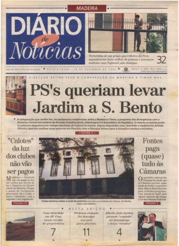 Edição do dia 19 Dezembro 1996 da pubicação Diário de Notícias