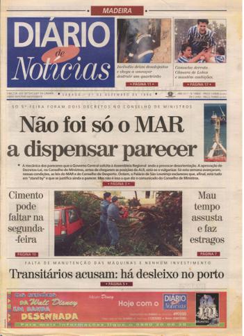 Edição do dia 21 Dezembro 1996 da pubicação Diário de Notícias