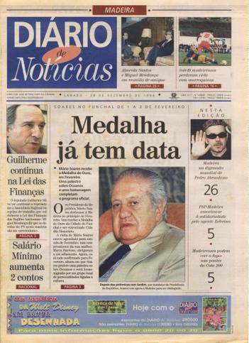 Edição do dia 28 Dezembro 1996 da pubicação Diário de Notícias