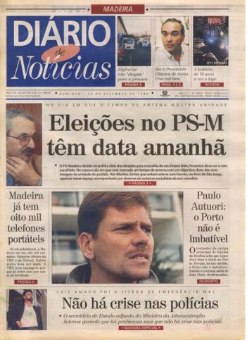 Edição do dia 29 Dezembro 1996 da pubicação Diário de Notícias