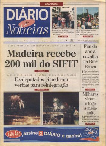 Edição do dia 3 Janeiro 1997 da pubicação Diário de Notícias