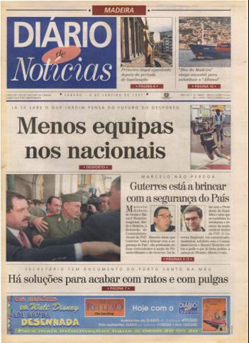 Edição do dia 4 Janeiro 1997 da pubicação Diário de Notícias