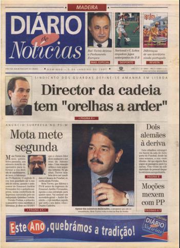 Edição do dia 5 Janeiro 1997 da pubicação Diário de Notícias