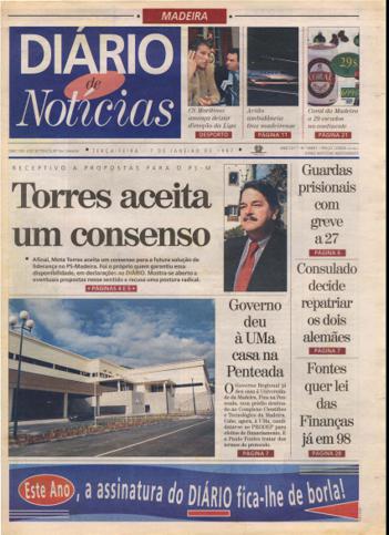 Edição do dia 7 Janeiro 1997 da pubicação Diário de Notícias