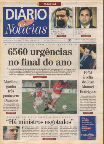 Edição do dia 13 Janeiro 1997 da pubicação Diário de Notícias