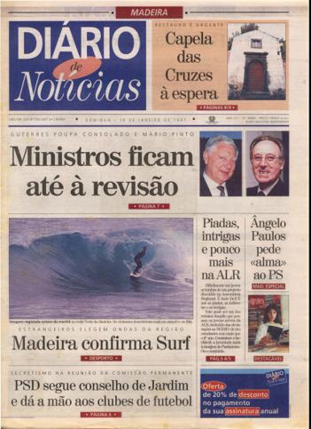 Edição do dia 19 Janeiro 1997 da pubicação Diário de Notícias