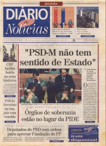 Edição do dia 7 Fevereiro 1997 da pubicação Diário de Notícias