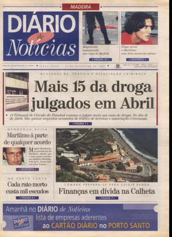 Edição do dia 11 Fevereiro 1997 da pubicação Diário de Notícias