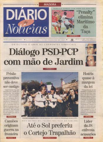 Edição do dia 12 Fevereiro 1997 da pubicação Diário de Notícias