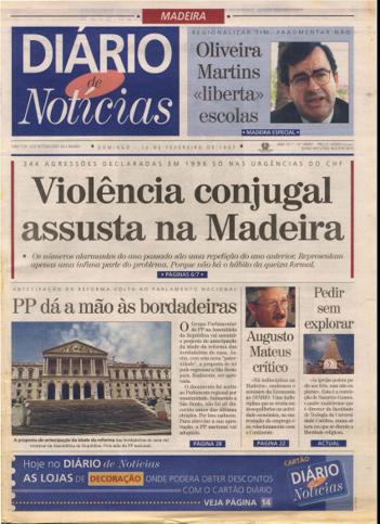 Edição do dia 16 Fevereiro 1997 da pubicação Diário de Notícias