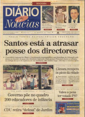 Edição do dia 1 Março 1997 da pubicação Diário de Notícias