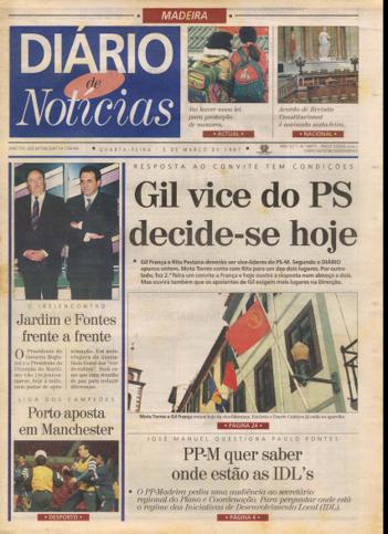 Edição do dia 5 Março 1997 da pubicação Diário de Notícias