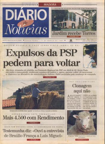 Edição do dia 11 Março 1997 da pubicação Diário de Notícias