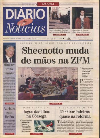 Edição do dia 13 Março 1997 da pubicação Diário de Notícias