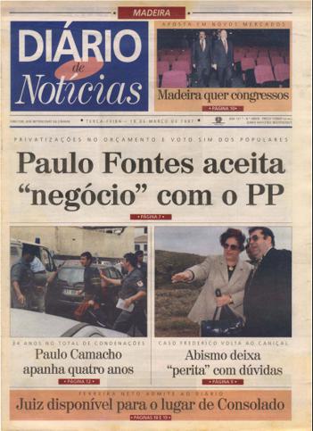 Edição do dia 18 Março 1997 da pubicação Diário de Notícias