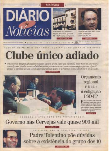 Edição do dia 19 Março 1997 da pubicação Diário de Notícias