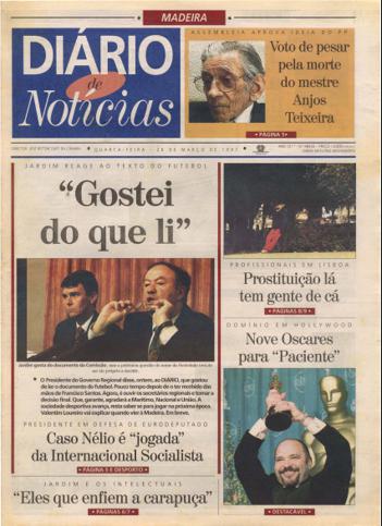 Edição do dia 26 Março 1997 da pubicação Diário de Notícias