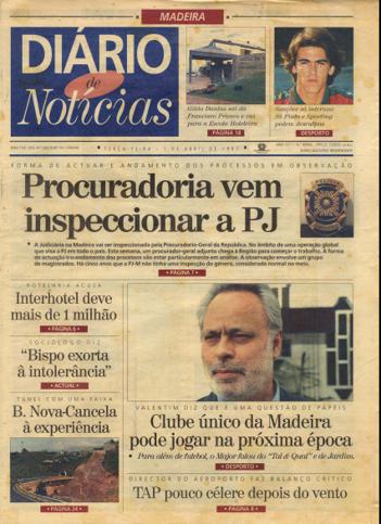 Edição do dia 1 Abril 1997 da pubicação Diário de Notícias