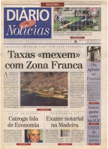 Edição do dia 10 Abril 1997 da pubicação Diário de Notícias