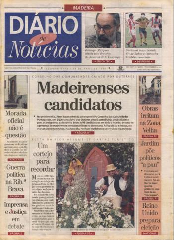 Edição do dia 14 Abril 1997 da pubicação Diário de Notícias