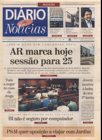 Edição do dia 15 Abril 1997 da pubicação Diário de Notícias