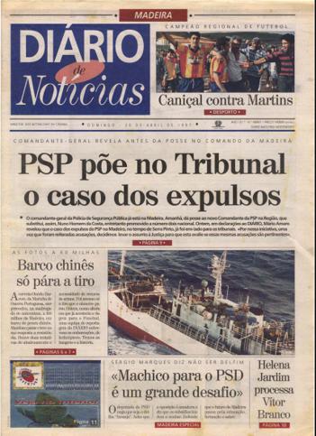 Edição do dia 20 Abril 1997 da pubicação Diário de Notícias