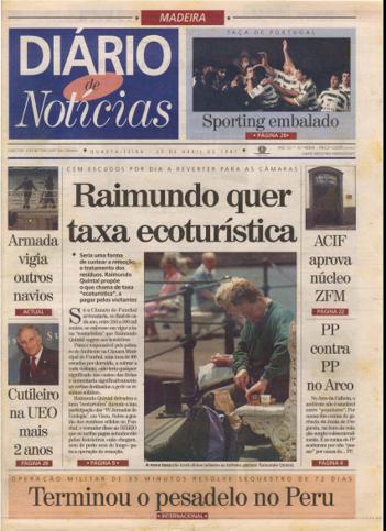 Edição do dia 23 Abril 1997 da pubicação Diário de Notícias