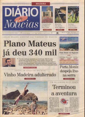 Edição do dia 27 Abril 1997 da pubicação Diário de Notícias