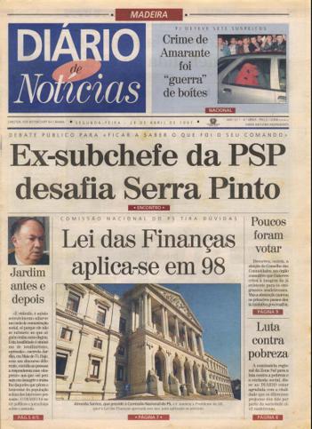 Edição do dia 28 Abril 1997 da pubicação Diário de Notícias