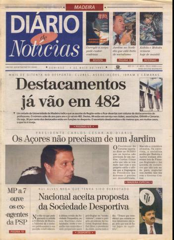 Edição do dia 4 Maio 1997 da pubicação Diário de Notícias