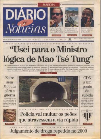 Edição do dia 5 Maio 1997 da pubicação Diário de Notícias