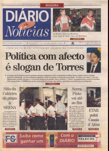 Edição do dia 10 Maio 1997 da pubicação Diário de Notícias