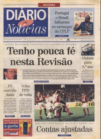 Edição do dia 11 Maio 1997 da pubicação Diário de Notícias