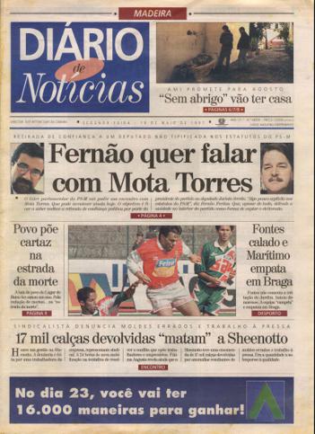 Edição do dia 19 Maio 1997 da pubicação Diário de Notícias