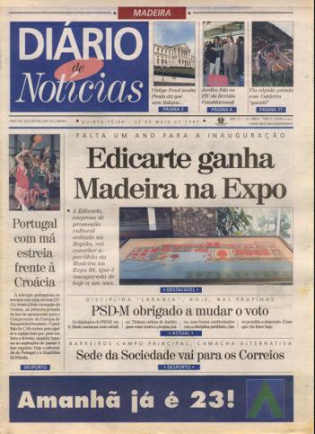 Edição do dia 22 Maio 1997 da pubicação Diário de Notícias