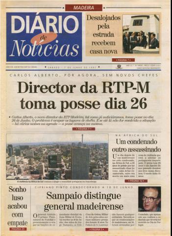 Edição do dia 7 Junho 1997 da pubicação Diário de Notícias