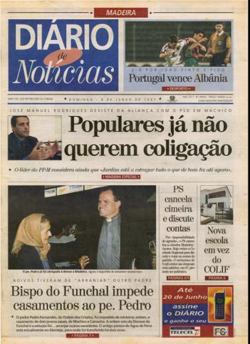 Edição do dia 8 Junho 1997 da pubicação Diário de Notícias