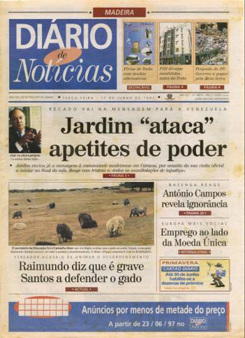 Edição do dia 17 Junho 1997 da pubicação Diário de Notícias