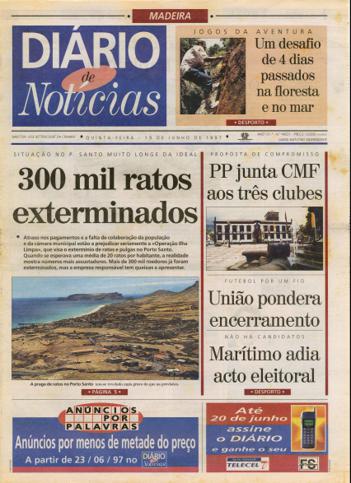 Edição do dia 19 Junho 1997 da pubicação Diário de Notícias