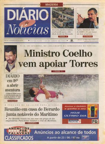 Edição do dia 20 Junho 1997 da pubicação Diário de Notícias